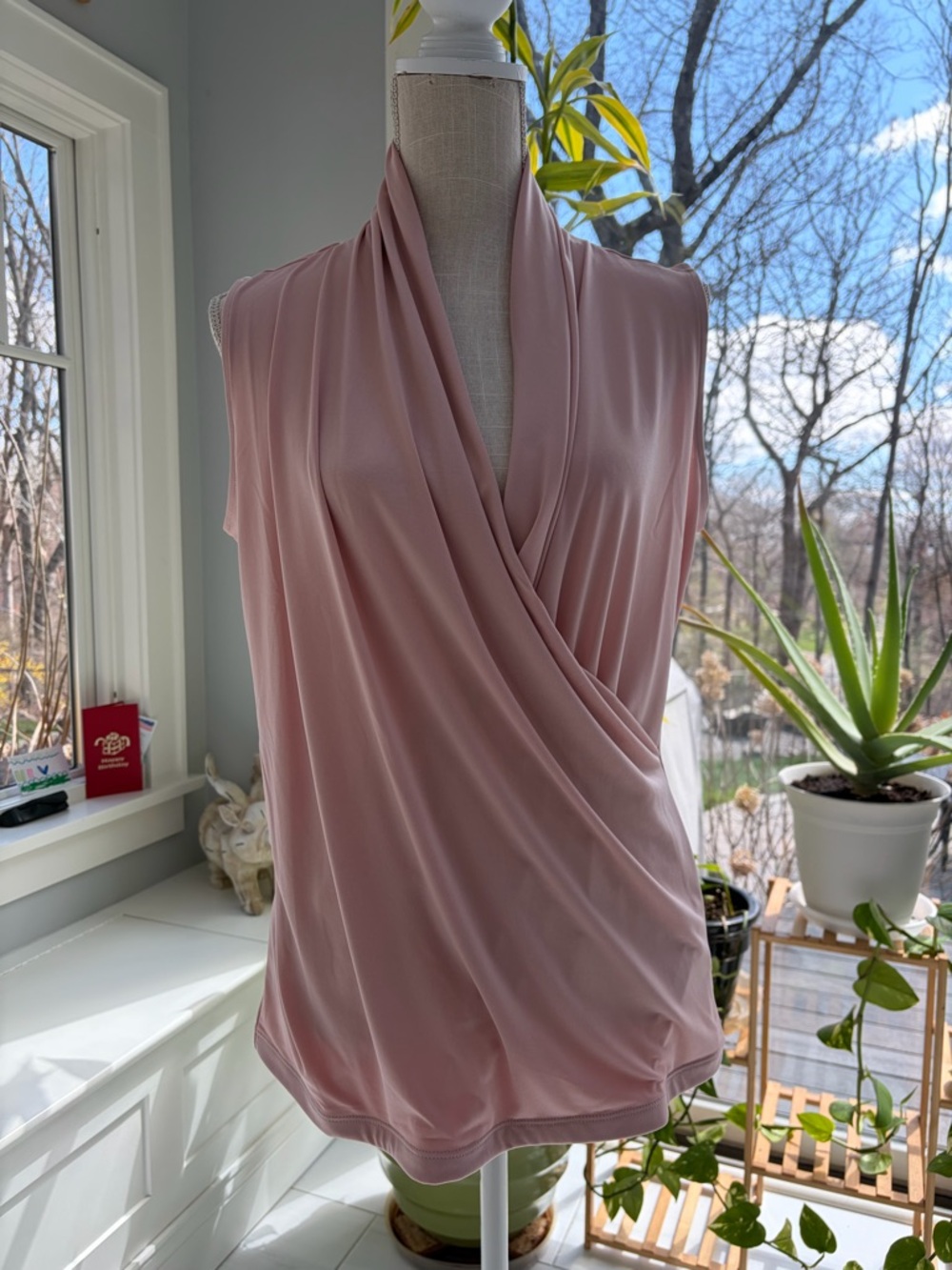 IMAN Sleeveless Wrap Top